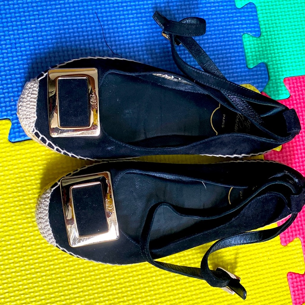 Black Roger Vivier Espadrilles in pristine condition.